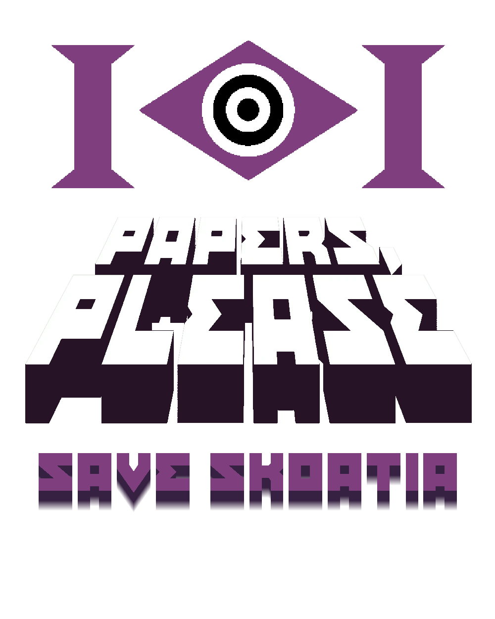 Логотип игры 'Papers, Please. Save Skoatia'